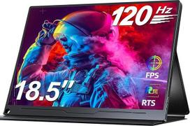 "UPERFECT" 18,5 colio 120 Hz nešiojamasis žaidimų monitorius IPS Full HD 1920 x 1080 matinis ekranas su USB C mini HDMI, skirtas nešiojamajam kompiuteriui, mobiliajam telefonui, PS4/5 "Xbo", metalinis korpusas, suderinamas su VESA