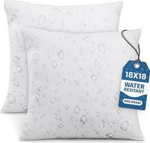"Utopia Bedding" lauko pagalvėlių įdėklai 18 x 18 colių baltos spalvos, atsparūs vandeniui, sodo terasos baldai