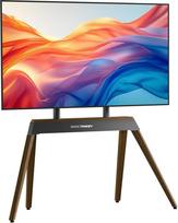 "Vanconwey" grindų TV stovas 40 43 50 55 65 75 86 colių LED LCD ekranams, modernus TV stovas iš medžio ir geležies, išlaiko iki 110 kg, maksimali VESA 600 x 400 mm, graikinis riešutas (VC-Z1818)