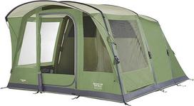 "Vango Airbeam Odyssey Air 500 Villa Tent" 5 asmenų pripučiama palapinė su pompa, stogeliu nuo saulės, lengva šeimos stovyklavietė, Epsom Green