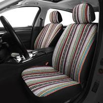"VarCozy BAJA Saddle Cloth Seat Covers" priekinių sėdynių dangteliai sedanui SUV sunkvežimiui Universal Stripes Colorful Woven Breathable Washable Airbag Compatible