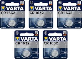 "Varta CR1632" 5 mygtukinių elementų baterijų rinkinys