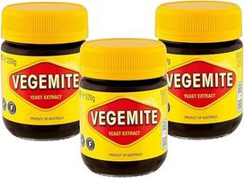 "Vegemite" mielių ekstraktas, 3 vnt. (3 x 220 g) - originalus australietiškas duonos tepinys su mielių ekstraktu - 3 vnt. "Pikaflor" pakuotėje