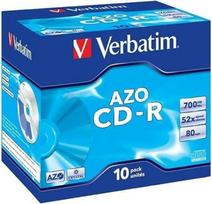 "Verbatim" 43327-10PK 80Min 52X Crystal CD-R JC