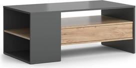"Vicco Fabien" kavos staliukas "Goldkraft Oak" 110 x 60 cm su atviromis lentynomis namų reikmenims tvarkyti