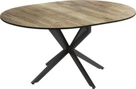 "Vicco Loyd" valgomojo stalas "Black Oak Rustic" 120 x 76,5 cm, jei reikia, galima išplėsti stalo paviršių