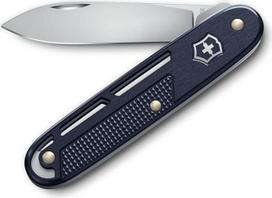 "Victorinox Onefold Alox" kišeninis peilis, 2 funkcijos, daugiafunkcinis peilis, didelis ašmuo, laikymo spaustukas, šveicariškas, nerūdijantis plienas, tamsiai mėlynas