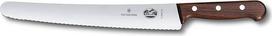 "Victorinox" "Rosewood" konditerijos peilis, nerūdijantis plienas, rudos spalvos, 26 x 5 x 5 cm