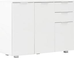 "vidaXL" šoninė spintelė "High Gloss White" su 2 stalčiais ir 3 durelėmis Šoninė spintelė Daugiafunkcinė spintelė Šoninė spintelė 107 x 35 x 80,5 cm