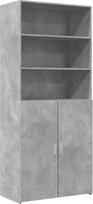 "vidaXL" stalviršis "Grey Cement" 80 x 42,5 x 185 cm Daugiasluoksnė mediena