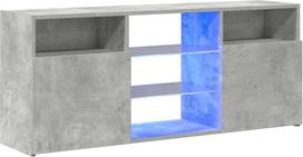 "vidaXL" TV spintelė su LED lemputėmis "Lowboard" TV spintelė TV baldai Stalo lenta "HiFi" spintelė Betoninė pilka 120 x 30 x 50 cm