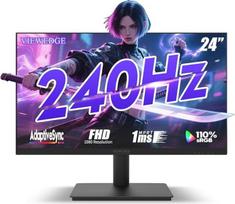 "Viewedge" 24 colių žaidimų monitorius, 240 Hz, 1 ms, FHD 1920 × 1080, 110 % sRGB, HDMI × 2 ir DP × 1, palaiko adaptyviąją sinchronizaciją ir montavimą ant sienos