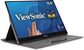 "Viewsonic TD1655" 47 cm (16 colių) nešiojamasis jutiklinis monitorius (Full HD, IPS skydelis, mini HDMI, 2x USB-C, 10 taškų daugiataškis, garsiakalbis, 4 metų keitimo paslauga) sidabrinis/juodas