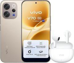 "vivo V70 5G" išmaniojo telefono paketas, 8G + 256GB, 5400 mAh baterija, pilka + "Buds Air3", "Bluetooth 6.0