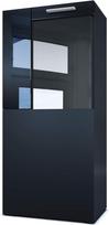 "Vladon Movie Standing / Hanging Display Cabinet Matte Black High Gloss Modern Glass Display Case" (plotis x aukštis x gylis): 50,5 x 111 x 32,5 cm