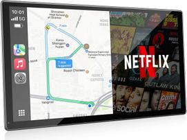 "Volam Netflix Carplay" ekranas su "YouTube" 9 colių belaidis "CarPlay" "Android" automobilio 1080P galinio vaizdo kamera, nešiojamasis vaizdo transliacijos ekranas su navigacija "Siri/G00gle Assistant" OTA atnaujinimas "iOS10+" "Android