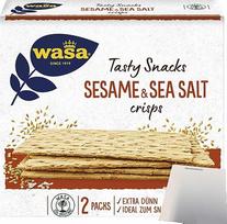 "Wasa Crisp" duonos "Delicate Crisp" su sezamais ir jūros druska (190 g pakuotė) + usy Block