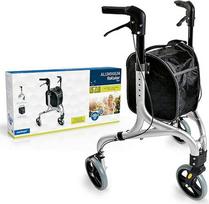 "Weinberger" aliumininis roleris su 3 ratais, sulankstomas, su nuimamu krepšiu, plonas, lengvas ir manevringas, tvirtas, tik 4,2 kg, spalva: sidabrinė, modelis: 02217