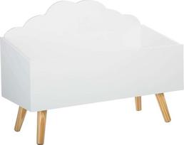 "WELL HOME" vaikiška skrynia "Cloud White", puikiai tinkanti žaislams laikyti, 58 x 28 x 45,5 cm