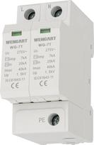 "Wengart" apsaugos nuo viršįtampių įtaisas WG-7T, T1+T2 lygio apsauga, limp7kA 20-40kA AC275V, buitinė apsauga nuo viršįtampių, montuojamas ant DIN bėgio (2P)