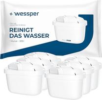 "Wessper" vandens filtro kasetė, suderinama su "Brita Maxtra" vandens ąsočiu, filtras su aktyvuota anglimi ir jonų mainų derva, vandens filtro kasetės - 6 pakuotės