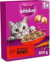 "Whiskas Adult 1+" sausas ėdalas - sausas ėdalas suaugusioms katėms - jautiena - 5 x 800 g