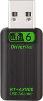 "WiFi 6 AX900" USB adapteris - "Bluetooth 5.3", dviejų dažnių 2,4 GHz/5,8 GHz belaidžio tinklo priedėlis, "Win 11" be tvarkyklių, "Realtek RTL8851BU" mikroschemų rinkinys, integruota dviguba antena