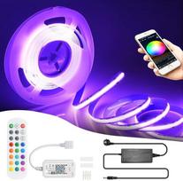 "WiFi" COB LED RGB juosta, 5 m LED Alexa juosta, 576 LED/M 2880 LED DC24 V Lanksčios COB LED juostos, LED šviesos juostos pasakų žibintai veikia su "Google Home Assistant" / "Alexa