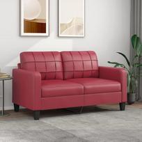 "Willood" 2 vietų sofa Vyno raudona 140 cm dirbtinės odos minkšta sėdimoji sofa miegamajam Svetainė Patvari dirbtinė oda Kompaktiška, lengvai valoma