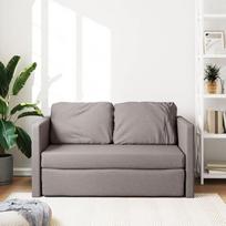 "Willood" grindų sofa su miego funkcija Dvigulė grindų lova Velvet Duvet Sofa Taupe 112 x 174 x 55 cm Audinys
