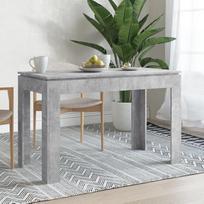 "Willood" valgomojo stalas Minimalistinio stiliaus elegantiškas virtuvės stalas Valgomojo stalas Virtuvės valgomasis stalas Betoninė pilka 120 x 60 x 76 cm Medienos medžiaga