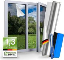 "WindowShield®" apsauga nuo UV spindulių, apsaugos nuo saulės plėvelė langams viduje arba išorėje, veidrodinė plėvelė, lipni, sidabrinė atspindinti langų plėvelė, be likučių, 149 x 200 cm
