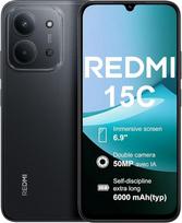 "XIAOMI Redmi 15C" išmanusis telefonas 2025 - 4GB / 256GB, 6,9 colių ekranas, 120 Hz, 50 MP dviguba kamera, 6000 mAh, juodas (be įkrovimo adapterio)