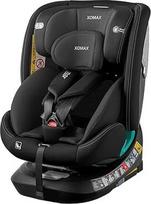 "XOMAX Isofix" vaikiška kėdutė, pasukama 360° kampu, auga kartu su vaiku, 0-36 kg, 0-12 metų, 0+/1/2/3 grupė, 5 taškų diržai, 3 taškų diržai, skalbiamas užvalkalas, ECE R129 I, spalva: juoda