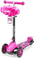 "Xootz Kids Bubble Go" sulankstomas paspirtukas 3 ratai Tri-Scooter su burbulų mašina pakreipimo ir pasukimo funkcija Amžius 3+ Rožinė