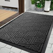 "Yimobra" durų kilimėlis lauke "Heavy Duty" patvarus įėjimo kilimėlis lauke lengvai valomas atsparus vandeniui 120x80 cm juodas