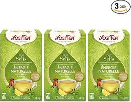 "Yogi Tea" arbata - jausmams, natūraliai energijai, baltoji ajurvedinė arbata, ekologiška, su citrinų ir bergamočių aliejumi, "Yogi Tea" arbatos pakuotė, 3 x 17 maišelių (iš viso 51 arbatos maišelis), idealiai tinka dovanoms