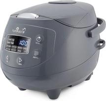 "Yum Asia Panda" mini ryžių virimo aparatas su "Ninja" keraminiu dubenėliu ir pažangia "Fuzzy Logic" (3,5 puodelio, 0,63 litro), 4 ryžių funkcijos, 4 "Multicooker" funkcijos, 220-240 V (kobalto pilka)