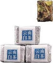 "Yunnan" saulėje džiovintų gėlių ir medumi kvepianti baltoji arbata unikalaus skonio, maža kvadratinė plyta Mini Tuocha (100g)