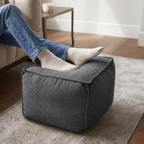 "ZICOTO" gražus "Boucle Pouf Ottoman" ir atrama kojoms - lengvas, patogus ir žavus apvalios formos modernus putplasčio pufas, puikiai tinkantis poilsiui