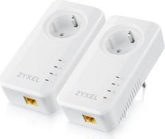 "Zyxel G.hn 2 Powerline Kit" eterneto adapteris - "Pass-Through", "Gigabit", "Plug and Play", 8K turinio transliavimas, 2 vnt. [PLA6457]