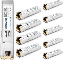 (10 vnt. rinkinys: 10G SFP+ RJ45 moduliai, 10GBase-T SFP+ siųstuvai-imtuvai, suderinami su „Cisco SFP-10G-TS“, „Ubiquiti UniFi UF-RJ45-10G“, „Netgear AXM765“, „Mikrotik“, „Fortinet“, „Supermicro“, iki 30 m)