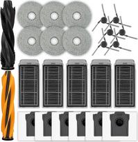 (25 vnt.) „X50 Ultra“ atsarginės dalys, skirtos „Dreame X50 Ultra“, „L40s Pro Ultra“, „L50 Pro Ultra“ ir „X50 Master“ dulkių siurbliams: 2 ritininiai šepečiai, 6 šoniniai šepečiai, 6 dulkių maišai, 5 HEPA filtrai, 6 šluostymo įklotai, priedai