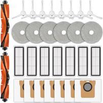 (30 vnt.) „X20+“ atsarginės dalys, skirtos „Xiaomi X20+“ / „X20 Plus“ / „1S“ / „S20 plus“ / „S20+“ / „X10+“ / „X20 Pro“ siurbliams-robotams: 2 ritininės šepetėlės, 8 šoninės šepetėlės, 7 dulkių maišelių, 7 HEPA filtrų, 6 valymo padėkliukų, priedų rinkinys