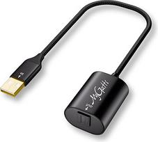 0,2 m USB 2.0 – „Toslink“ optinis garso kabelis, 20 cm USB A (vyriškas) – S/PDIF skaitmeninio garso keitiklis, vienkartinis perdavimas, suderinamas tik su nešiojamaisiais kompiuteriais, neskirtas televizoriams