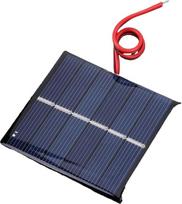 0,55 W, 3 V, mažas saulės kolektorius, 60 x 55 mm, saulės fotoelektriniai elementai, skirti saulės energija maitinamam telefonui ir žibintuvėliui
