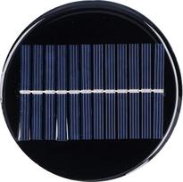 0,8 W, 6 V mažas apvalus saulės elementas, skirtas mažoms baterijoms, saulės energija maitinamiems šviestuvams ir saulės energija maitinamiems ekranams; turi daugybę pritaikymo galimybių projektuose ir moksliniuose tyrimuose