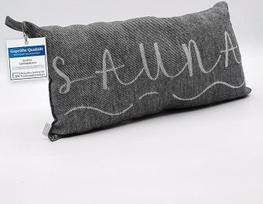 1 "Premium" pirties pagalvėlė "Favourite Cushion Travel Pillow" dizainas: Dizainas: Banga Išmatavimai: 45 x 22 cm, 100 % lino hamakas, paplūdimiui arba piknikui (juoda/balta)