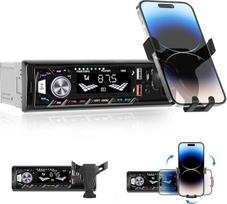 1 DIN automobilinis grotuvas su „Bluetooth“, MP3, FM radiju, USB ir AUX jungtimis bei nuotolinio valdymo pultu