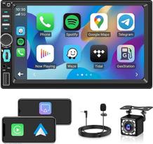 1 DIN automobilinis radijas su ekranu, belaidžiu „CarPlay“ ir „Android Auto“ | Vieno DIN dydžio automobilinis radijas su 7 colių jutikliniu ekranu, „Bluetooth“, FM, GPS navigacija, „MirrorLink“, HD atbulinės eigos kamera, SWC, USB, Type-C